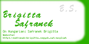 brigitta safranek business card